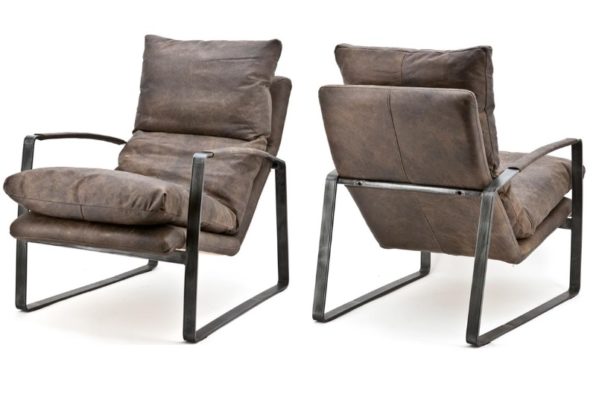 Fauteuil Lex donkerbruin vintage leer