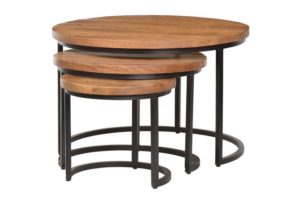 Salontafel set mango 3-delig extra dik blad