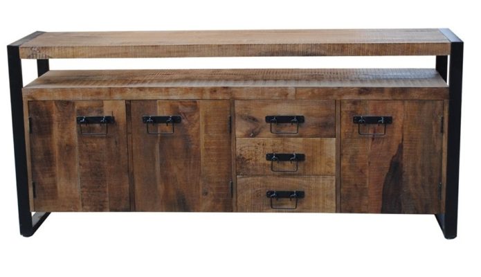 Dressoir Viking mango hout 180 cm Ideko Wonen