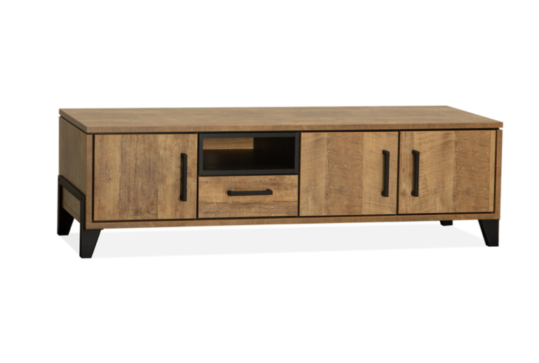 Tv Kast Groot Maldini Lamulux Old Teak 175x45x50 Cm Ideko Wonen